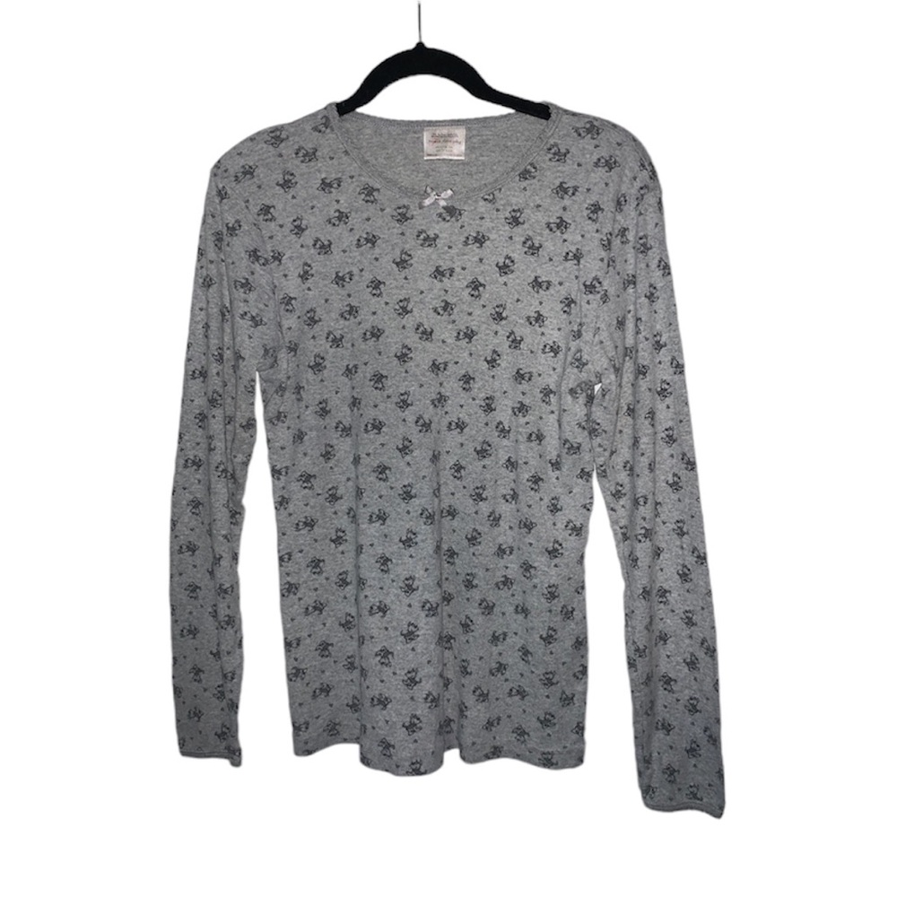 French Dressing‎ fitted long sleeve dog design long sleeve size medium